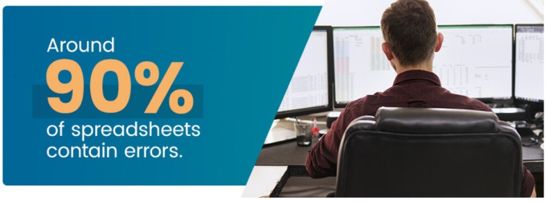 90% of spreadsheets contain errors.