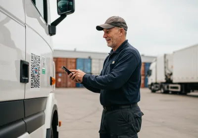 Checkout Truck Qr Code Smartphone