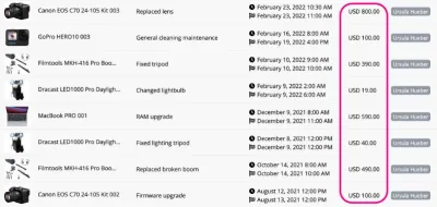 Maintenance expenses