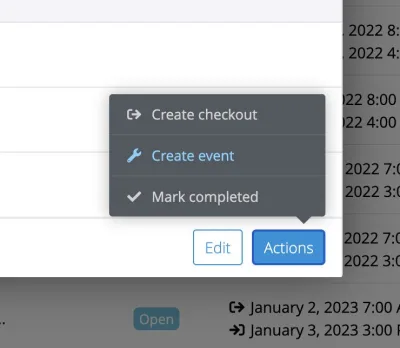 Register maintenance event from schedule