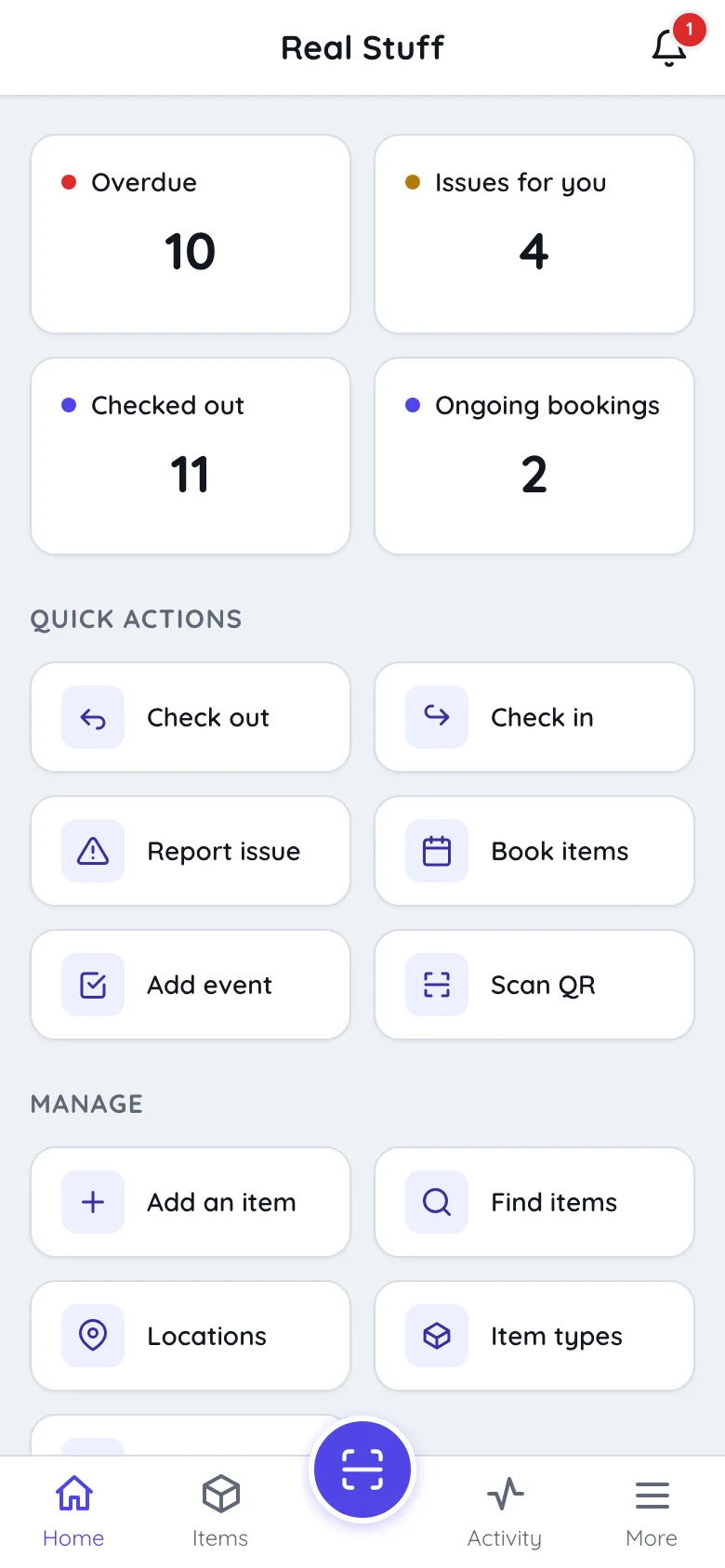 Itefy Go dashboard on a phone